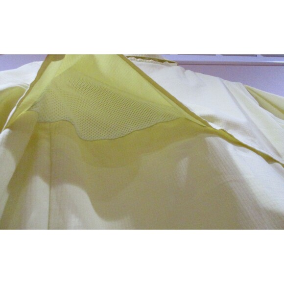 Columbia Omni-Shade PFG Snap Shirt Women M Yellow Short Sleeve Side Pockets Zip - Picture 8 of 14